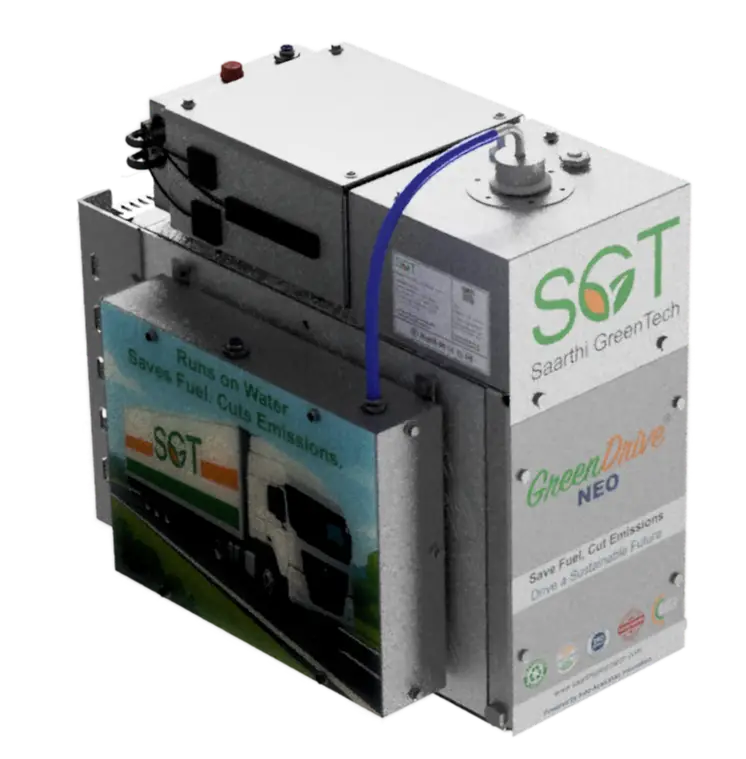 Saarthi Greendrive Neo for 24v commercial diesel vehicles for saving fuel and emission reduction